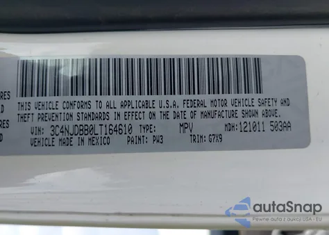 2020 Jeep Compass Latitude 4X4 из США, поврежденный, VIN 3C4NJDBB0LT164610